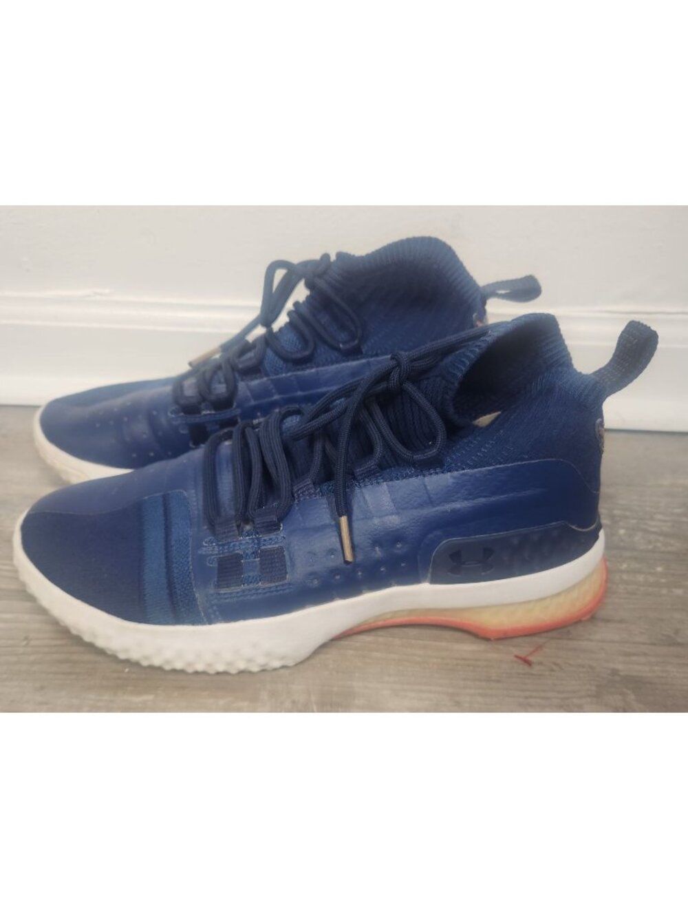 Under Armour Men's Sz. 8.5 Project Rock 1 Training Shoes Navy Blue